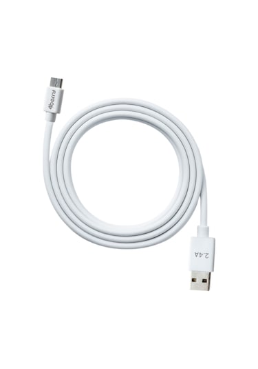 Eco-amt Beyaz Usb-a-micro Usb Kablo 1.2 M, 2.4 A Hızlı Şarj