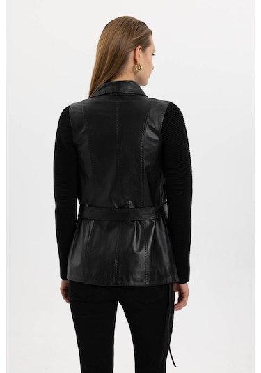 Siyah Zoe Kadın Hakiki Deri Kaban-siyah Siyah