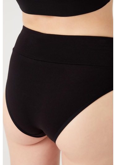 Pamuklu Yüksek Bel Toparlayıcı Kadın Bikini Külot 3'lü Paket - 2 Çok Renkli 2