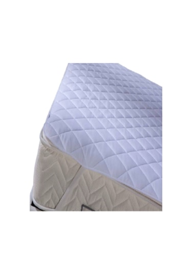 Bebesi Yatak Koruyucu Kapitoneli 90x190 Cm Tek Kişilik Köşe Lastikli Beyaz