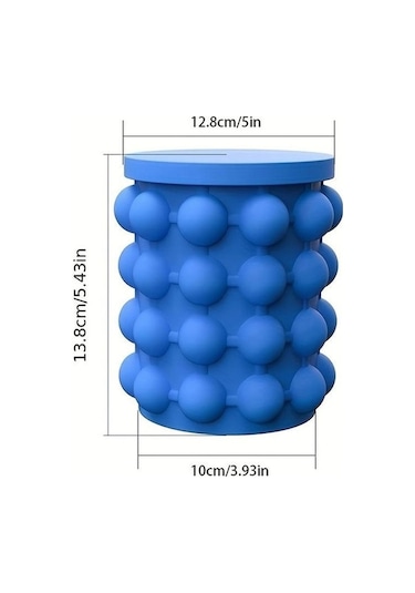 Ulzyvf 1 Adet Mavi Plastik Buz Kovası 57007246 Hızlı Buz Makinesi İçin Şarap Kapları Dairesel Boyu Kovası Mavi