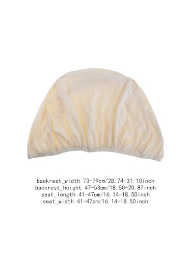 Suntek Yuvarlak Tabak Sandalye Kılıfı Yumuşak Yıkanabilir Bej