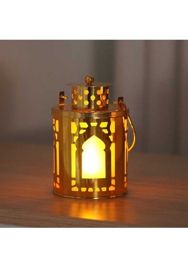 Dancemonkey Led Kamp Taşıma Işığı - Altın, Şık Retro Tasarım Altın