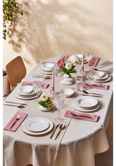 Karaca  Elegance Bone Nola 24 Parça 6 Kişilik Yemek Takımı