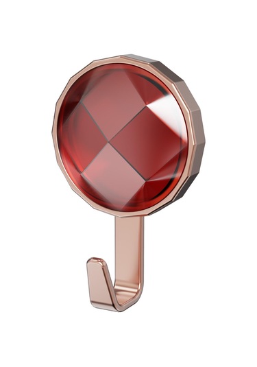 Kırmızı Lüks Sırlı Taşlar Kanca Duvara Monte Mutfak Banyo Kanca Deliksiz Güçlü Traceless Kapı Kanca Kendinden Yapışkanlı Asılı Kanca Kırmızı