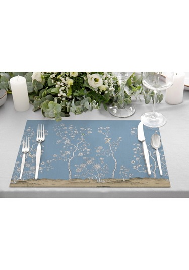 Mavi Bahçe Kumaş Amerikan Servis 4'lü Set 35x50cm Çok Renkli