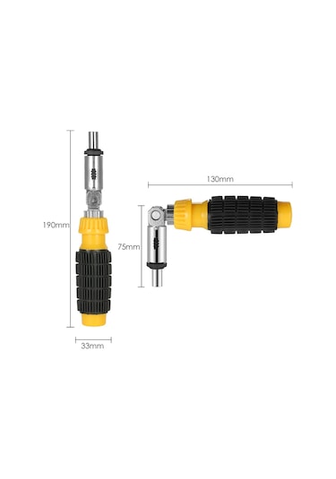 Hallow 1/4 İnç Hızlı Değişim Manyetik Cırcır Tornavida