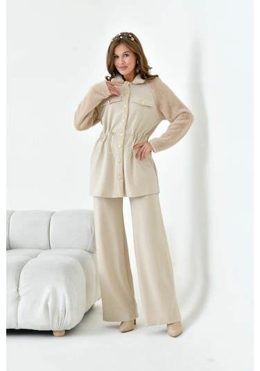 Ftz Kadın Kaşmir Takım Beige 30960 Beige Bej
