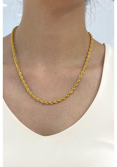 Zümrüt Sarraf 14 Ayar Altın Halat Zincir Kolye 8 G 38653238