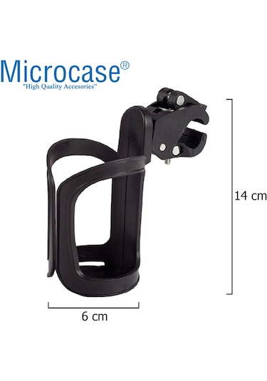 Microcase Bisiklet Bebek Arabası Biberon Bardak Tutucu - AL3061 Siyah