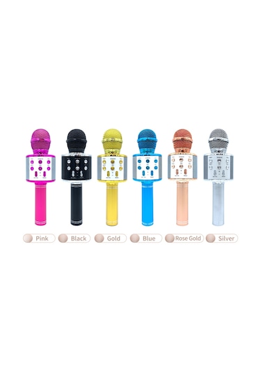 Mufunye Mavi Karaoke Bluetooth Mikrofon,