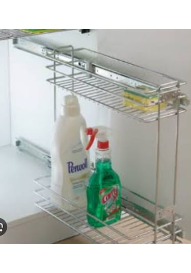 12 Cm Frensız Yandan Raylı Teleskopık Şişelil Yağdanlık Sepeti