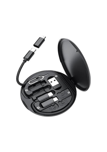 60w Destekli Kablo Kutusu Seyahat Kablo Seti 5'i 1 Arada Usb Type-c Şarj Kablosu Seti