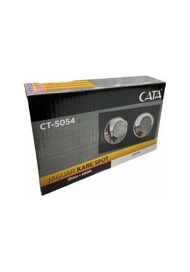 Cata Ct 5054 Jaguar Kare İkili Spot Kasası Siyah-platin Siyah