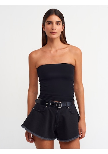 Dilvin Crop Top 101a20659 Siyah Siyah