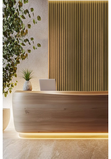 Mdf Ahşap Akustik Duvar Paneli 60x275 Cm - Gold Pvc 60x275