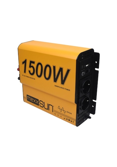 Mexxsun 12V Volt-1500W Watt Tam Sinüs İnverter (220V Çevirici)
