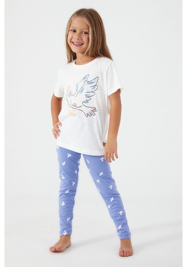 Roly Poly 3075 Bird Smile Kız Çocuk Tayt Takım KREM