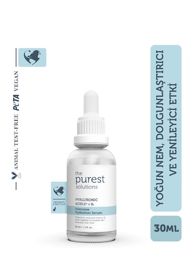 The Purest Solutions Yoğun Nemlendirme ve Dolgunlaştırıcı Serum 30 ML (Hyaluronic Acid %2 + B5)