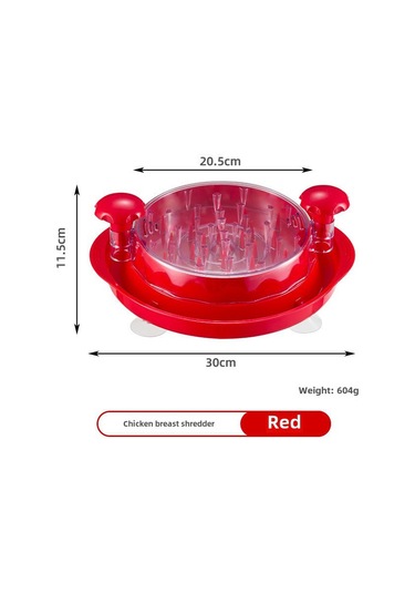 Geeroyoo Kırmızı Sürekli Materyal Tabanlı Süngerli El İşli Et Dilimleyici, Salata İçin Hızlı Shredder, Çok Fonksiyonlu Mutfak Aracı Diğer