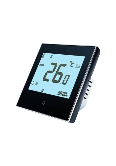 Bht-1000-gb Siyah Radyant Isı Kontrol Cihazı - 5+1+1 Programlama, Akıllı Dokunmatik, 0.5 C Hassasiyetli Wifi Yok