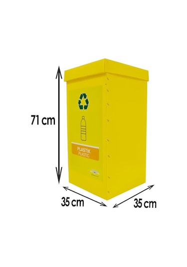 5'li Geri Dönüşüm Kutusu - Sıfır Atık Kutusu Seti 5 Adet