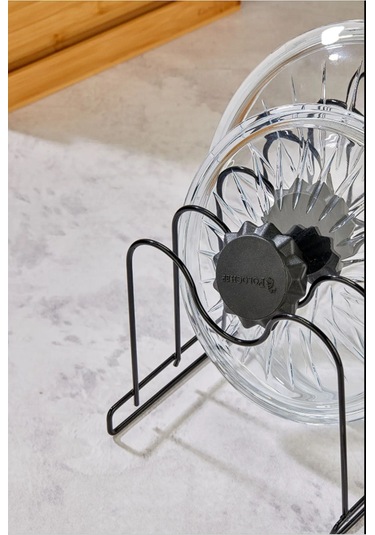 Magic Objects Metal Siyah Tava Ve Tencere Kapağı Düzenleyici Tava Organizeri Siyah