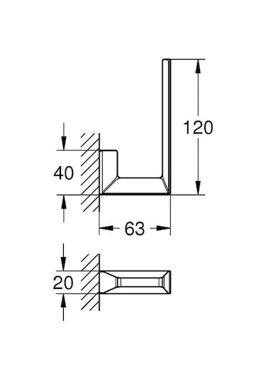Grohe Selection Cube Yedek Tuvalet Kağıtlığı - 40784000