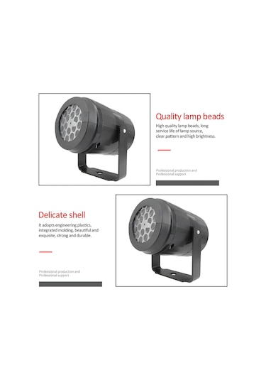 Maiyame Led Noel Projeksiyon Lambası 16 Desenli 360 Döner Ev Bahçe Dekorasyon Işığı Avrupa Şarjı