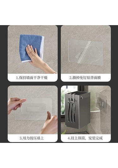 Beyaz Mutfak Eşyası Rafı-çok Fonksiyonlu Drenaj Çubuk Tutucu, Duvara Monte Veya Bağımsız Çatal Saklama Kutusu, Plastik