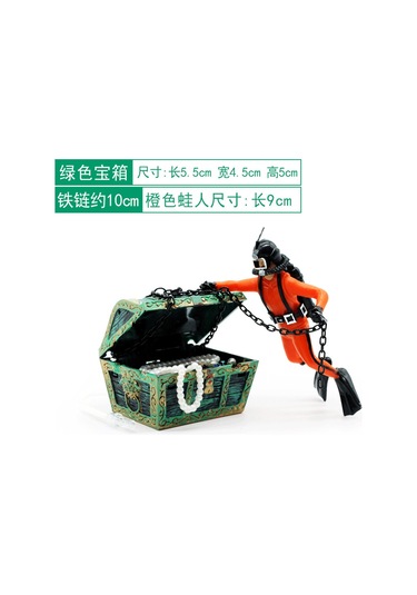 Youmex Akvaryum Zekâsı: Turuncu Kurbağa Adamlı Basınçlı Oksijenli Sandık, Gemi Enstitüsü Dekorasyonu - Dayanıklı Malzeme İle Kolay Kullanım