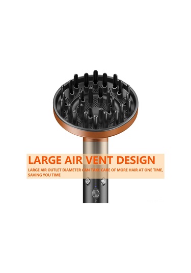 Shineyee Dyson Saç Kurutma Fırçası İçin Yeni Nesil Difüzör, Hızlı Ve Yumuşak Kurutma, Altın Bakır Renk