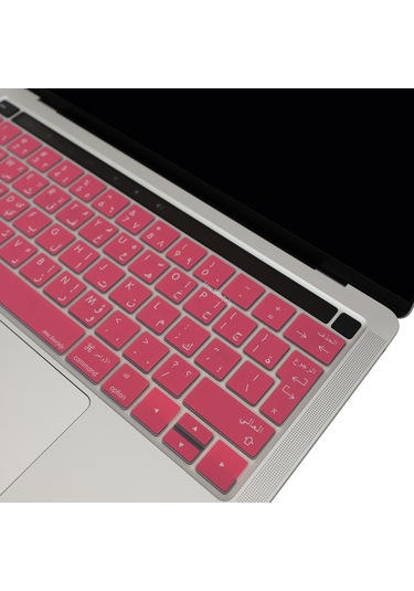 Arapça Klavye Macbook Pro Kılıfı A1706 A1989 A2159 A1707 A1990 Uk Enter İle Uyumlu Açık Pembe
