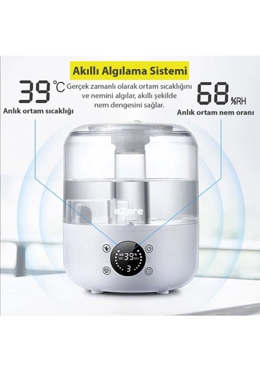 Nem Kontrollü Akıllı Hava Nemlendirici Humidifer Otomatik Nem Kontrollü Çocuk Bebek Odaları