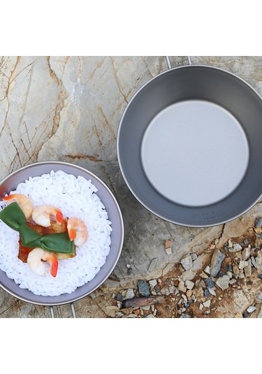 Gajeena Titanyum Kase 300ml, Burunlu, Hafif 45g , Kapasitif, Doğal Malzeme, Ta3602-2 Modeli Gri