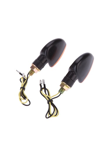 Youtek Motosiklet Sinyal Lambaları 12v 5w - 2 Uzun 2 Kısa Abs Kasa Sarı Lamba 8mm Dişli Atv/bisiklet Uyumlu