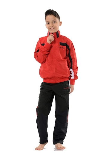 Enrico Ferry Erkek Çocuk Balıkçı Yaka Micropoly Eşofman Tkm(2115) Kırmızı