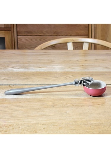 Flybuy Süt Şişesi Temizleme Fırçası, Kauçuk Kıllı, Uzun Saplı, Vakumlu Matara Ve Termos Fırça