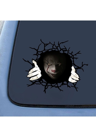Yunboo Korkunç Halloween Pvc Araba Sticker - 30x25cm Siyah Pencere Dekoru Dış饰