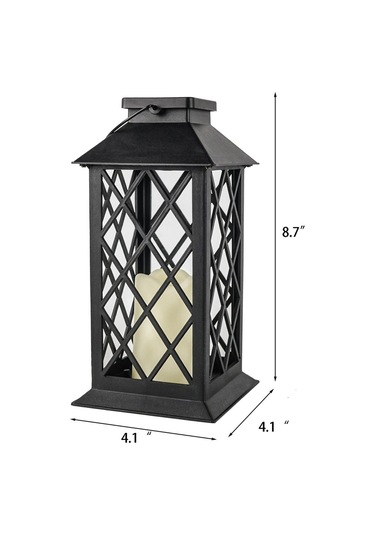 Dolıty Açık Masa Lambası Peyzaj Fener Oda Partisi Bahçe Için Siyah