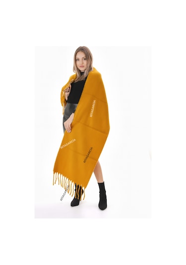 Ritagarcia Premium Soft Buklet Atkı Hardal