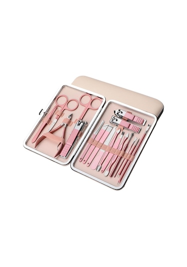 Ayt Sunup Sn-27097 Paslanmaz Çelik 18in1 Profesyonel Manikür Tırnak Bakım Seti