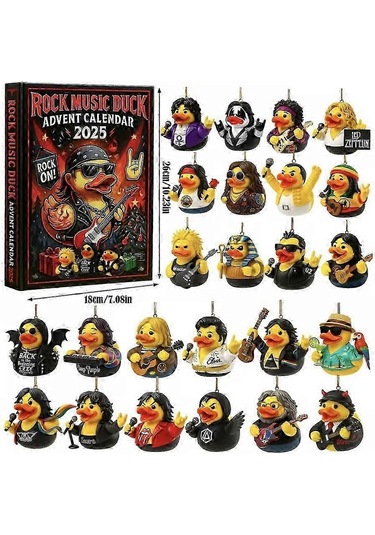 2025 Rock Müzik Ördek Advent Takvimi Akrilik 3d Olmayan