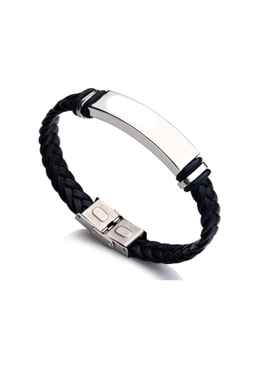 Kişiye Özel Resim Baskılı 2 Satır İsim Yazılı Çelik Bileklik Sevgiliye Hediye Scb14g Beyaz