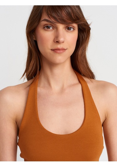 Dilvin 21052 Halter Yaka Top-a.kiremit A.kiremit