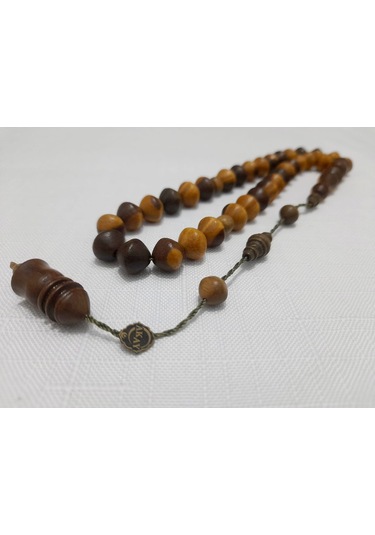 Akay Usta İmzalı İstanbul Kesim Çift Renk Pelesenk Tesbih 9.5x9.5