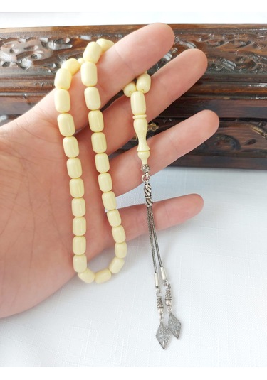 Soma Tesbih Ahmet Özdemir Usta Gümüş Eski Bilardo Topu Katalin Tesbih 7x11