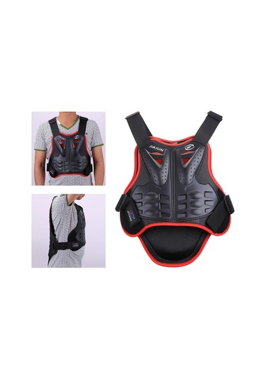 Suntek Dirtbike Red M Için Motosiklet Koruma Yeleği Omurga