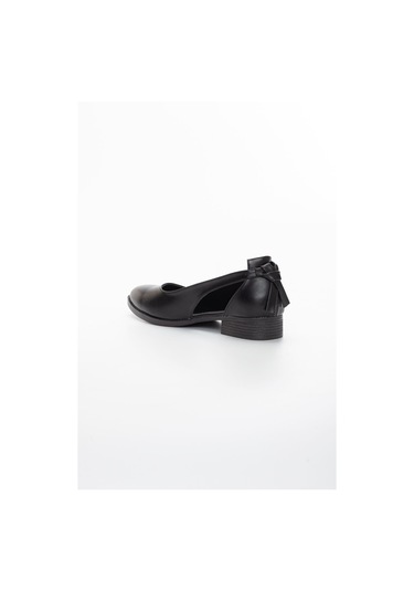 Volpen Cilt Kısa Topuk Ayakkabı Mint Yeşil Siyah Deri