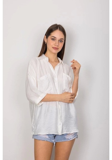 Cepli Salaş Gömlek T1010 Beyaz